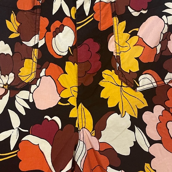 Anthropologie Maeve The Colette Multicolor Floral Wide, Cropped Pants, Size 30 - Picture 16 of 16